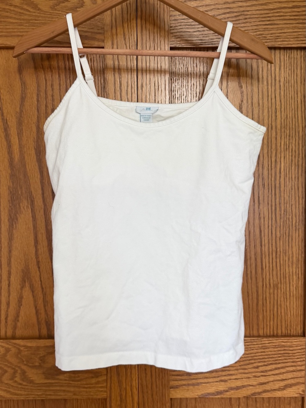 Mimi Maternity White Adjustable-Strap Maternity Camisole